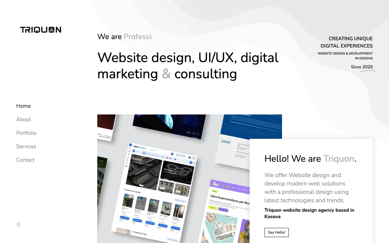 Triquon website screenshot